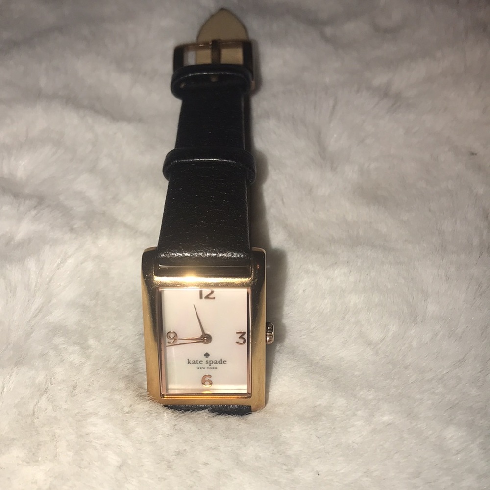 KATE SPADE ladies black leather watch